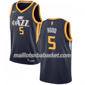 Maillot Homme Utah Jazz Rodney Hood 5 Nike 2017-18 Navy Swingman